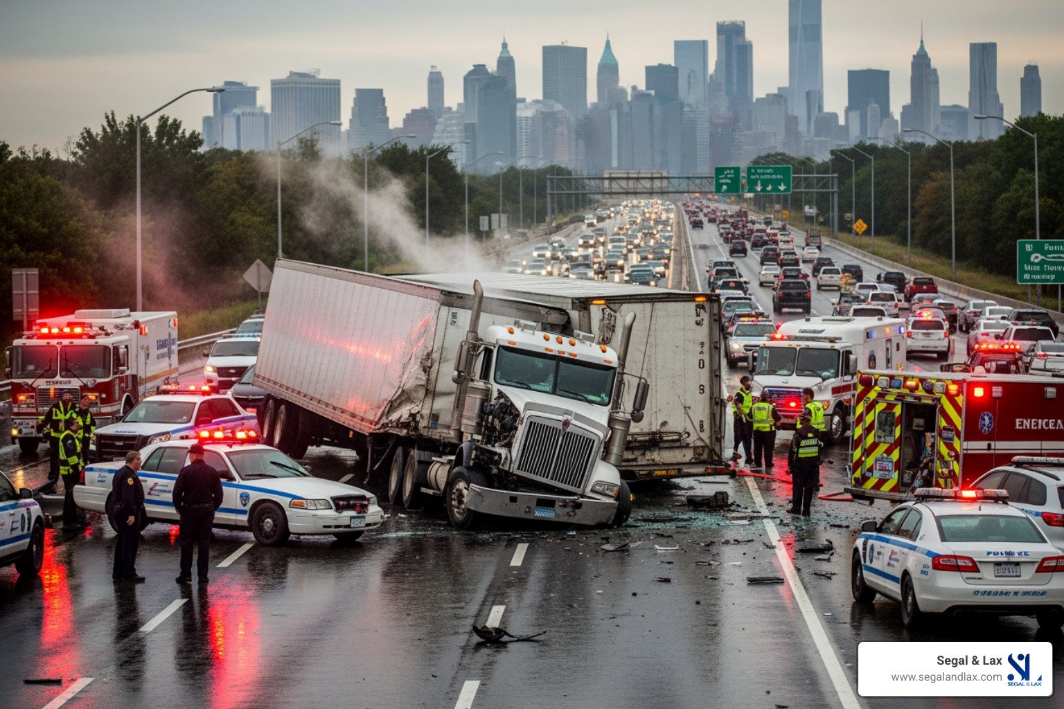 tractor trailer accident New York